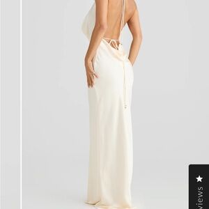 Melani the label Elegant Cream Backless Dress